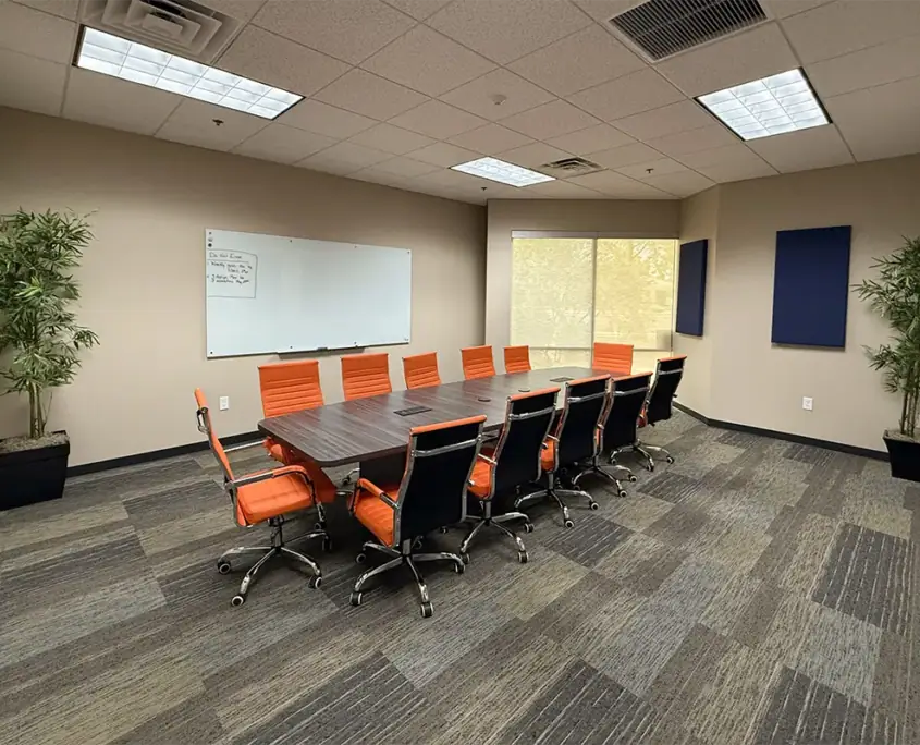 Outpatient treatment center group therapy room